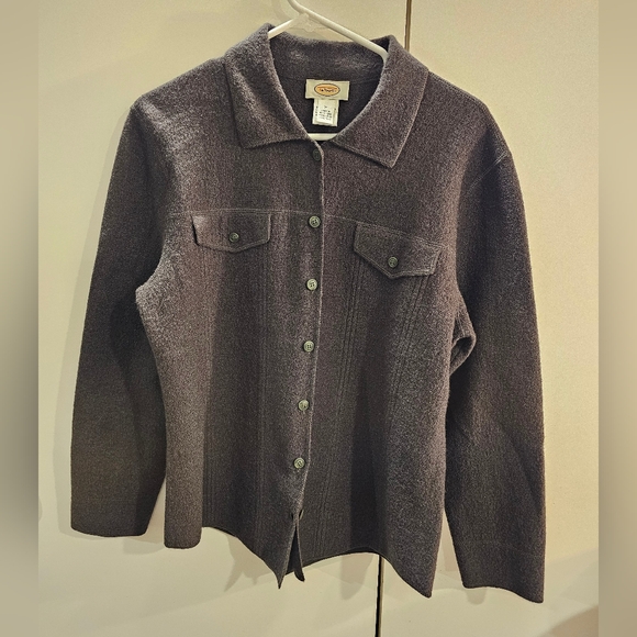 Talbots Jackets & Blazers - Talbots Womans Medium Gray Wool Jacket